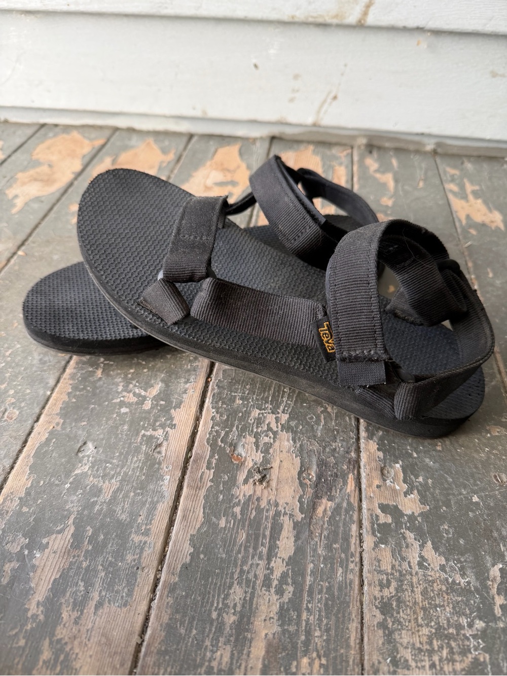 Teva Black Adjustable Webbing Strap Sandals